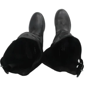 Bikers Invernali | Stivali Invernali | In Time Stivali Biker Boots Metà Polpaccio "NOA/M" - Nabuk Nero