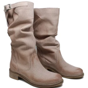 Bikers Estivi | Stivali Estivi | In Time Stivali Biker Boots Traforati Estivi "Bik/M" - Cipria