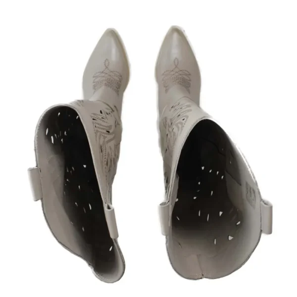 Stivali Con Tacco | Stivali Estivi | Personal Stivali Camperos Alti Laserati con tacco "WINONA" - Taupe