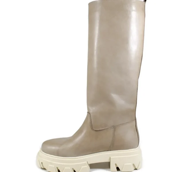 Anfibi | Stivali E Scarpe Con Zeppa | Personal Stivali Combat Boots Platform "SNAP" - Pelle Taupe