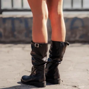 Stivali Estivi | Bikers Estivi | In Time Stivali Estivi Biker Boots "Soul/M" - Pelle Nero
