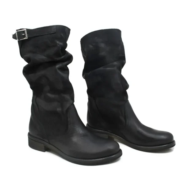 Stivali Estivi | Bikers Estivi | In Time Stivali Estivi Biker Boots "Soul/M" - Nabuk Nero