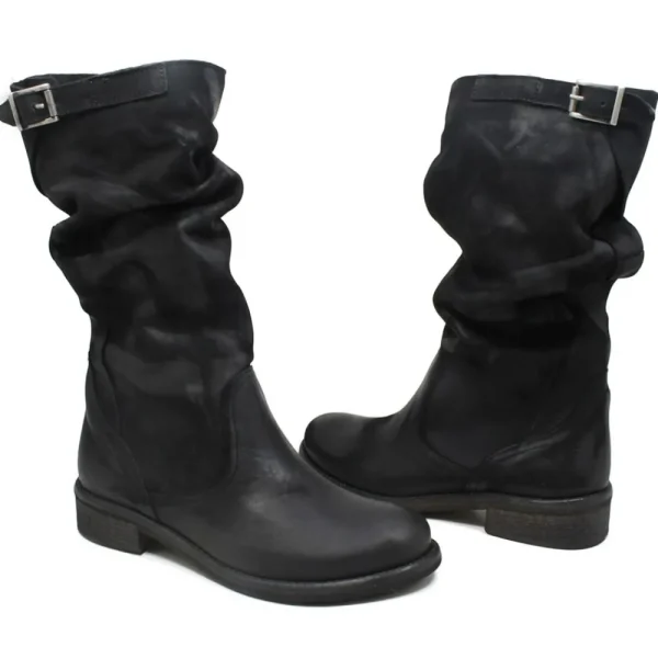 Stivali Estivi | Bikers Estivi | In Time Stivali Estivi Biker Boots "Soul/M" - Nabuk Nero