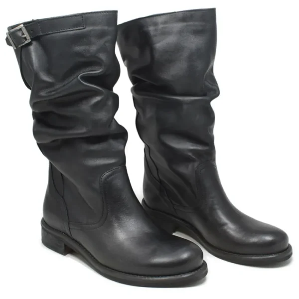 Stivali Estivi | Bikers Estivi | In Time Stivali Estivi Biker Boots "Soul/M" - Pelle Nero