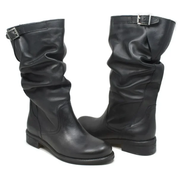 Stivali Estivi | Bikers Estivi | In Time Stivali Estivi Biker Boots "Soul/M" - Pelle Nero