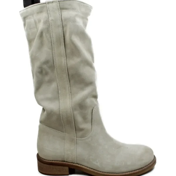 Bikers Estivi | Stivali Estivi | In Time Stivali Scamosciati "309B" - Beige