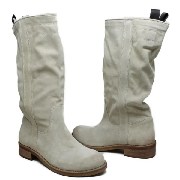 Bikers Estivi | Stivali Estivi | In Time Stivali Scamosciati "309B" - Beige