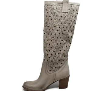 Stivali Estivi | Stivali Con Tacco | In Time Stivali Tacco Medio Estivi Laserati "Flor" - Taupe