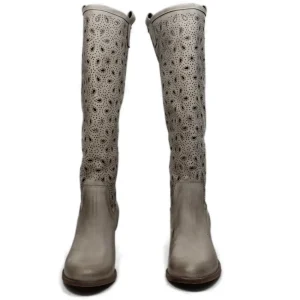 Stivali Estivi | Stivali Con Tacco | In Time Stivali Tacco Medio Estivi Laserati "Flor" - Taupe