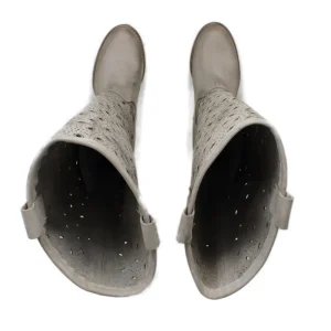 Stivali Estivi | Stivali Con Tacco | In Time Stivali Tacco Medio Estivi Laserati "Flor" - Taupe